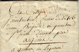 An 10 -  Territoires Conquis -lettre De  P. 97 P. / NAMUR ( Sambre Et Meuse)  Au Dos, Taxe Spéciale 15 C - 1792-1815: Conquered Departments