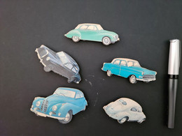 5 Magnet-Pins Cars, Karton - Transportmiddelen