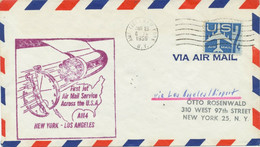 USA 1959 Erstflug A.M. 4 - First Jet Air Mail Service "New York - Los Angeles" - 2c. 1941-1960 Covers