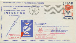 USA 1960, Selt. Raketenpostflug RRI Flight VII Geflogen In Rakete Interpex 1 - 2c. 1941-1960 Storia Postale