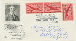 USA 1962 5 C (3x) Air Mail Airplane Douglas DC-4 Skymaster Superb Air Mail Cover - 3c. 1961-... Cartas & Documentos