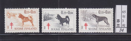 Finland 1965 Dog Chien MNH 3V** - Andere & Zonder Classificatie