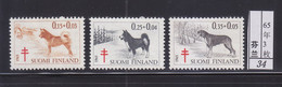 Finland 1965 Dog Chien MNH 3V** - Otros & Sin Clasificación