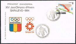 [C0188] Andorra 1984; FDC Juegos De Invierno. Sarajevo (NS) - Storia Postale