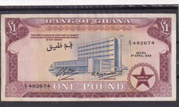 Ghana 1 Pound 1959  ( Rare Date And Signature )  XF - Other - Africa