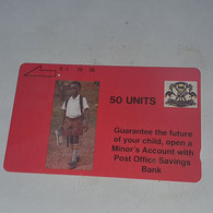 Uganda-(UG-01)-P.O-savings Bank-(2)-(50units)-(1992)-(look Out Side And Chip)+1card Prepiad/gift Free - Uganda