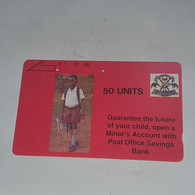 Uganda-(UG-01/3)-P.O-savings Bank-(5)-(50units)-(1992)-(look Out Side And Chip)+1card Prepiad/gift Free - Ouganda