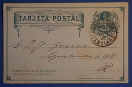 N24 CHILI BELLE CARTE 1903 SANTIAGO + SOCIETE INSTRUCTION POPULAIRE + AFFRANCHISSEMENT PLAISANT - Chili