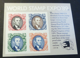 USA  1989  Michel  Block 21  World Stamp Expo 89  MNH ** #5470 - Neufs