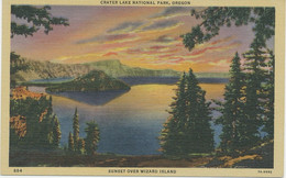 USA 1940 Mint Col Pc Crater Lake National Park, Oregon Sunset Over Wizard Island - Sonstige & Ohne Zuordnung