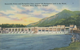 USA 1950 Superb Mint Coloured Pc „BONNEVILLE POWER And NAVIGATION DAM, Oregon" - Autres & Non Classés