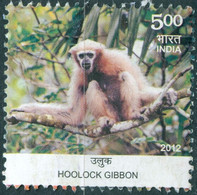 INDIA, FAUNA, SCIMMIE, 2012, 5 R., FRANCOBOLLO USATO Mi:IN 2671, Sg:IN 2893 - Used Stamps