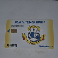 Uganda-(UGA-UT-01/1)Utl Logo(25)(50units)(UTLAA00212549)(look Out Side And Chip)-used Card+1card Prepiad/gift Free - Uganda