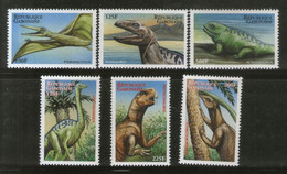 Gabon 2000 Dinosaurs Pre Historic Animals Sc 1006-11 MNH # 574 - Vor- U. Frühgeschichte