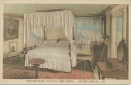 USA Ca. 1920 Superb Mint Coloured Pc „George Washington's Bed Room, Mount Vernon - Other & Unclassified