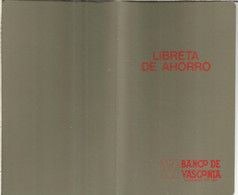 ESPAÑA LIBRETA DE AHORRO ANTIGUA BANCO DE VASCONIA DE PAMPLONA NAVARRA SIN USAR - Espagne