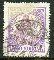 UNGARN 1923 Patrona Hungariae 1000 Kr Violett/lilabraun Gest. Pra.-Stück ABART - Variedades Y Curiosidades