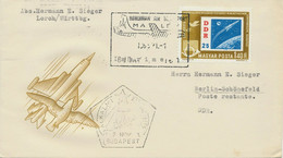 UNGARN 1963, Sehr Selt. Kab.-Erstflug Mit MALEV Mit IL-18 BUDAPEST - BERLIN-OST - Cartas & Documentos