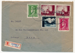 CROATIE - Enveloppe Recommandée Depuis Zagreb, 1945, Affranchissement Composé - Croatia