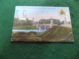 VINTAGE CANADA: LONDON ONT University Of Western Ontario Crested Tint 1927 Greeting Co - London