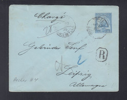 Frankreich France Tunisie Umschlag 1895 Tunis Nach Leipzig - Brieven En Documenten