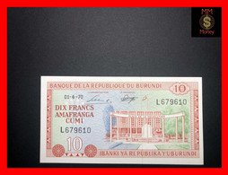 BURUNDI 10 Francs  1.4.1970  P. 20 B  UNC   [MM-Money] - Burundi