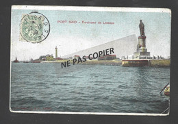 PORT SAID  F. De LESSEPS  5c Type Blanc Oblit  PORT SAID  EGYPTE 1909 Pour CETTE  HERAULT - Altri & Non Classificati