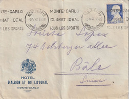 Monaco Omec Monte Carlo Sur Lettre Pour La Suisse 1947 - Brieven En Documenten