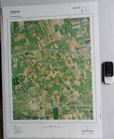 LEMBEKE KAPRIJKE OOSTEEKLO In 1990 GROTE-LUCHT-FOTO 48x67cm KAART 1/10.000 ORTHOFOTOPLAN Heemkunde PHOTO AERIENNE R634 - Kaprijke