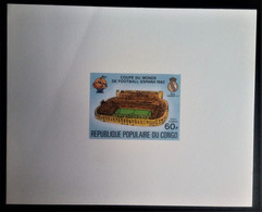 697 Congo Republic 1980 Yvert A 280 Spain 82, World Football Cup - Non-Perforated Proof Cards - MNH - Altri & Non Classificati