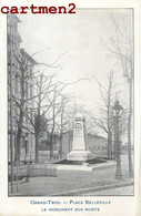 LYON 8e GRAND-TROU PLACE BELLEVILLE MONUMENT AUX MORTS 69 RHONE - Lyon 8