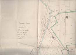 Istres (13 Bouches Du Rhone)  Grand  Extrait Du Cadastre Sur Papier Timbré Délimitant 2 Propriétés (M1903) - Andere Pläne