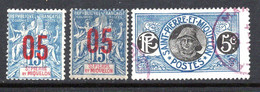 Saint Pierre Et Miquelon 1912/1922 Variétés   0,60 €   (cote ?  3 Valeurs) - Oblitérés