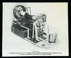 ► Radio Sonde Avion T.S.F. Petit Emetteur Air/Sol   - Coupure De Presse Originale Début XXe (Encart Photo) - Apparaten