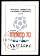 BULGARIA 1970 Football World Cup Block Used  Michel Block 26 - Blocs-feuillets