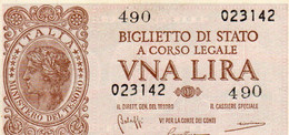 ITALIA 1 LIRA 1944 P-29b  UNC - Italia – 1 Lira