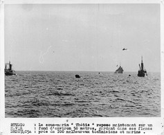 Photographie      Le Sous-Marin Thétis .Coulé.    (voir Scan Et Commentaires) - Bateaux