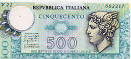 ITALIA 500 LIRE 1976 P-95  UNC - 500 Liras