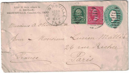 Etats-Unis - Texas - Brownsville - Lettre Pour La France - Paris - Entête Camron Co. - 23 Juin 1899 - Used Stamps