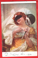 PIERROT KISSING BLINDFOLDED WOMAN  JEWELLERY  SALON ART    G SEIGNAC - Andere Illustrators