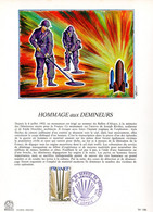 " HOMMAGE AUX DEMINEURS " Sur Encart 1er Jour De 1975. N° YT 1854. Parfait  état. FDC - Policia – Guardia Civil