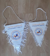 2x  Pennant EGYPT Handball Federation Pennant Size 25x28cm, 20x22cm!” - Palla A Mano