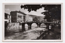 1945 YUGOSLAVIA,BOSNIA,SARAJEVO,TITO,BRIDGE,RIVER,ILLUSTRATED POSTCARD,USED - Yougoslavie