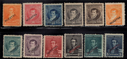 Argentina (1896) Series Overprinted MUESTRA (specimen). Scott Nos 109//121. - Unused Stamps