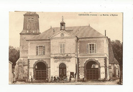CERISIERS   -   La Mairie  -   L'Eglise - Cerisiers