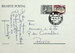 1977 Inteiro Postal Tipo «Apoio à Produção Nacional» + «Paisagens E Monumentos» 1$00+2$00 Enviado De Ferreira P/ O Porto - Postal Stationery