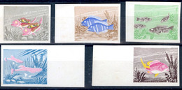 39285 CUBA 1958 Poey. Airmail And Special Deliv, Fishes,(5) Sgl Proof MNH.Est.$175 - Imperforates, Proofs & Errors