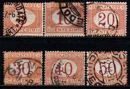 ITALIA REGNO - 1890 - CIFRE AL CENTRO - USATI - Portomarken