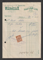 Egypt - 1953 - Rare - Vintage Document "Invoice" - ( HANNAUX - Grands Magasins - Alex. - Paris ) - Cartas & Documentos