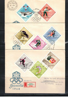 Hungary 1968 Olympic Games Grenoble Interesting Registered Letters - Winter 1968: Grenoble